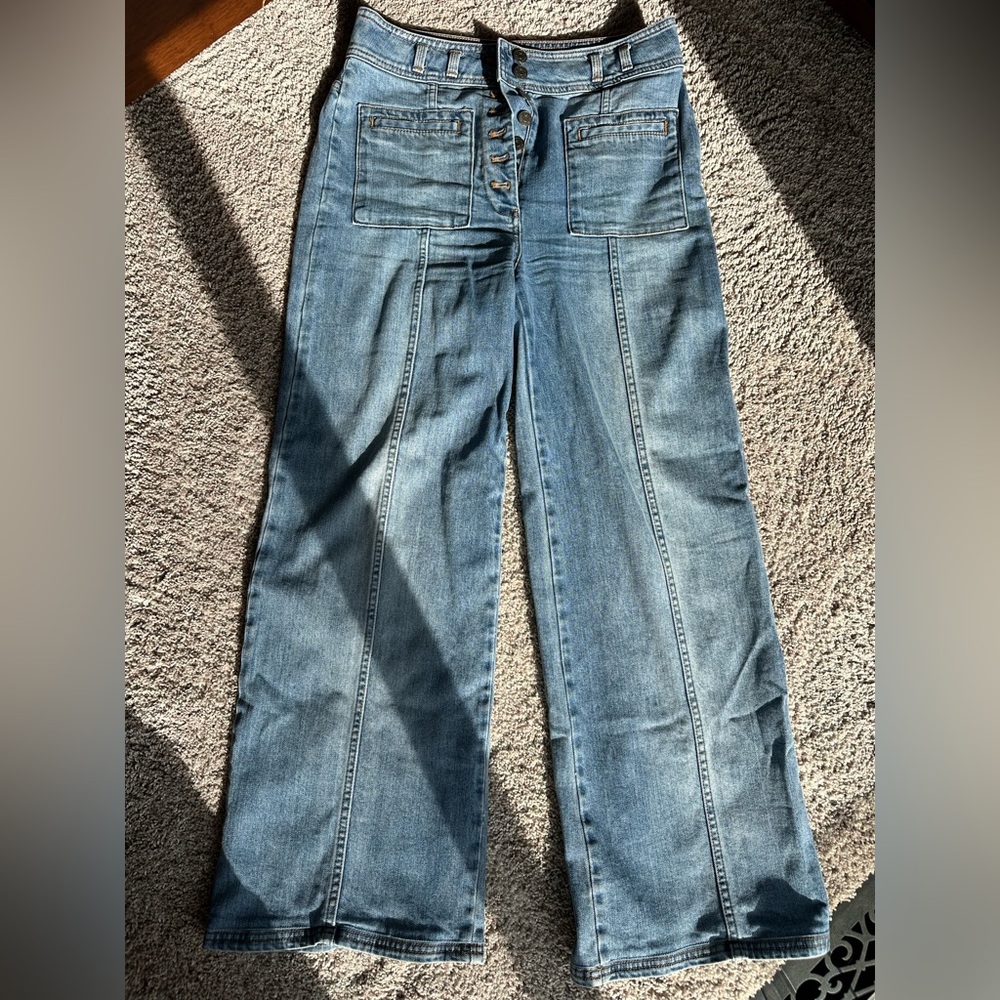 Ulla Johnson Women's High Rise Wide-Leg Jeans, Size 6